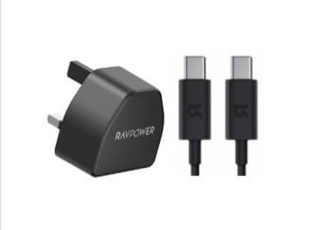 Picture of RAVPower PD20W Wall Charger + USB C to USB C Cable