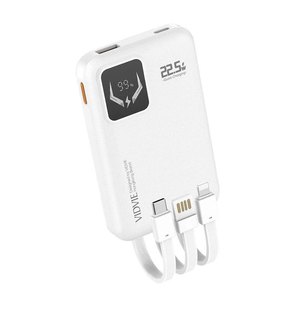 Picture of VIDVIE Powerbank 3IN-1 Comes With Three- cable - White