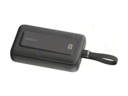 Picture of Anker Zolo Power Bank (10K, 30W, Built-In USB-C Cable) -Black